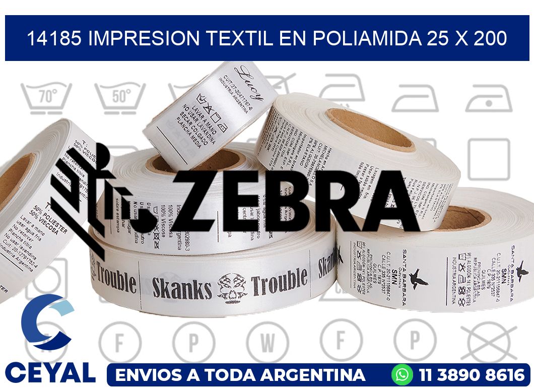 14185 IMPRESION TEXTIL EN POLIAMIDA 25 X 200