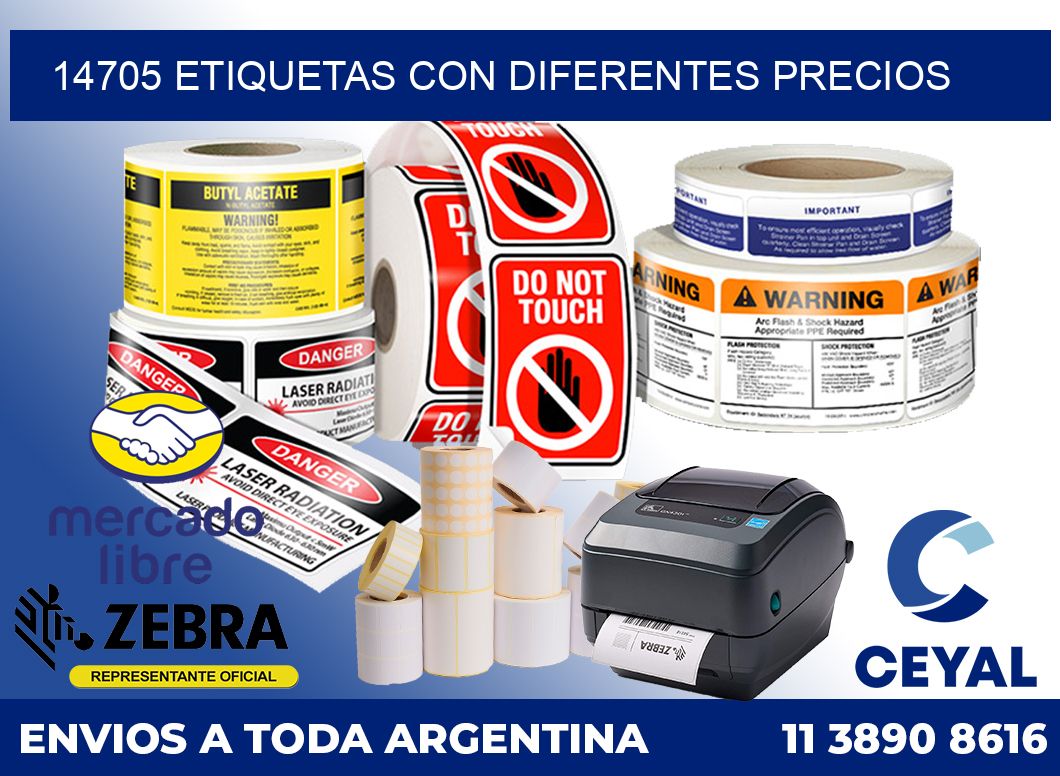14705 ETIQUETAS CON DIFERENTES PRECIOS