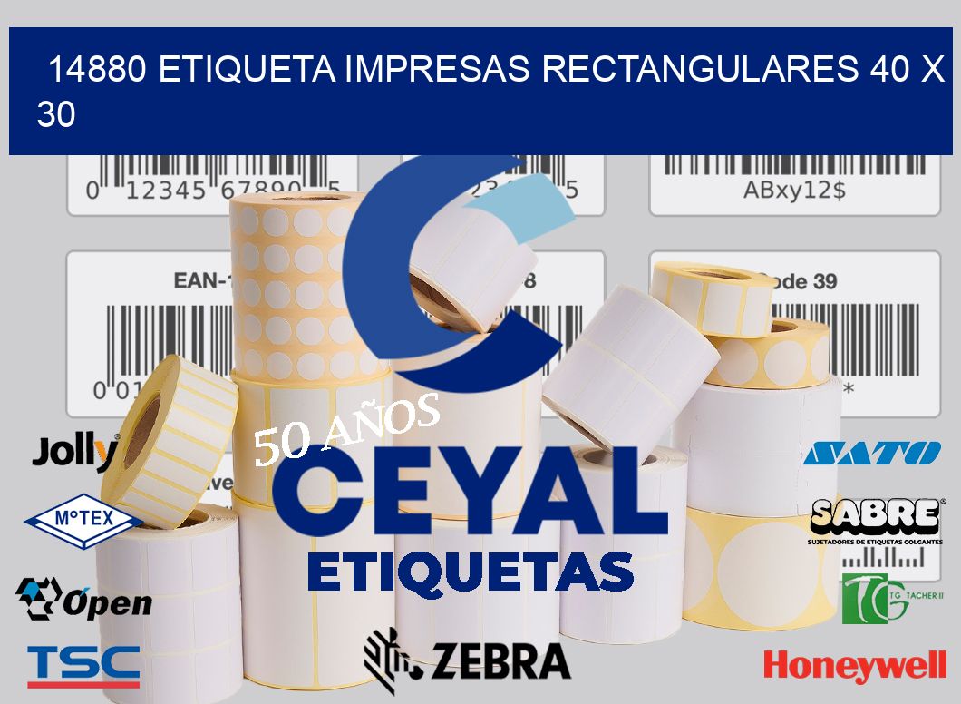 14880 ETIQUETA IMPRESAS RECTANGULARES 40 X 30