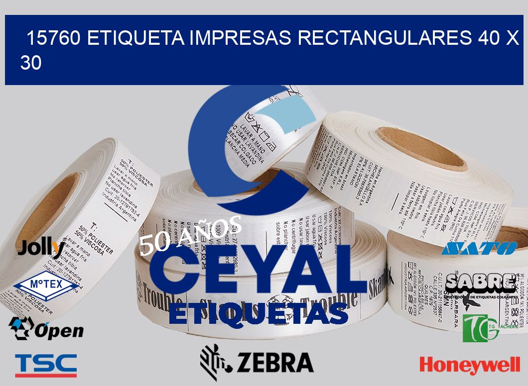 15760 ETIQUETA IMPRESAS RECTANGULARES 40 X 30