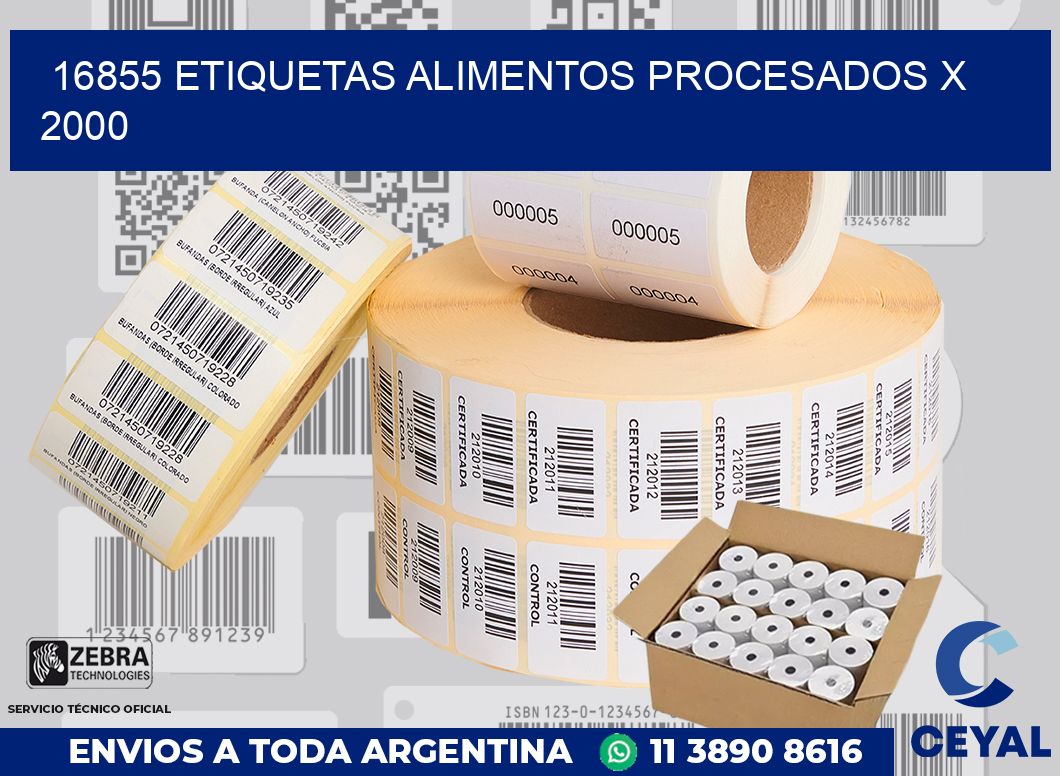 16855 etiquetas alimentos procesados x 2000