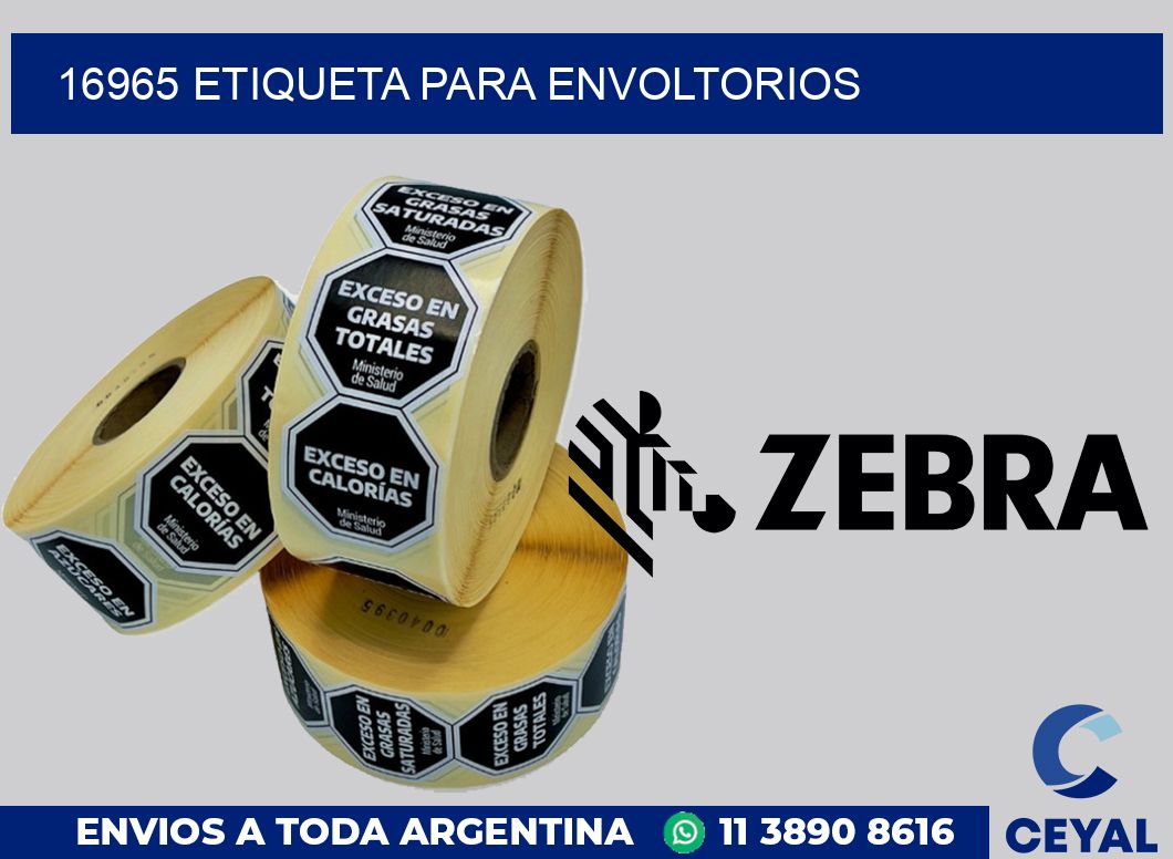 16965 ETIQUETA PARA ENVOLTORIOS