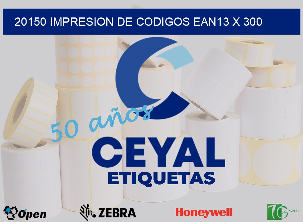 20150 impresion de codigos EAN13 x 300