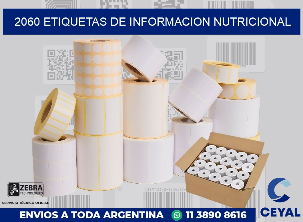2060 ETIQUETAS DE INFORMACION NUTRICIONAL