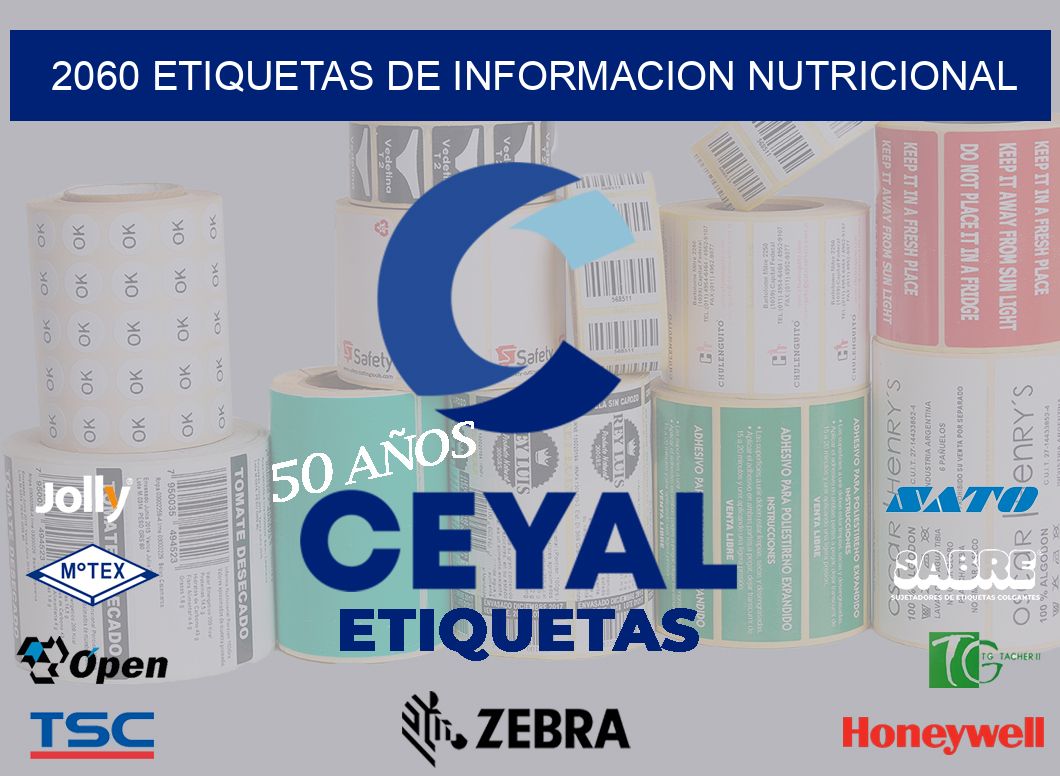 2060 ETIQUETAS DE INFORMACION NUTRICIONAL