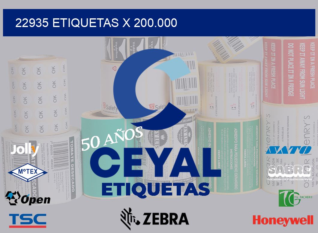 22935 Etiquetas x 200.000