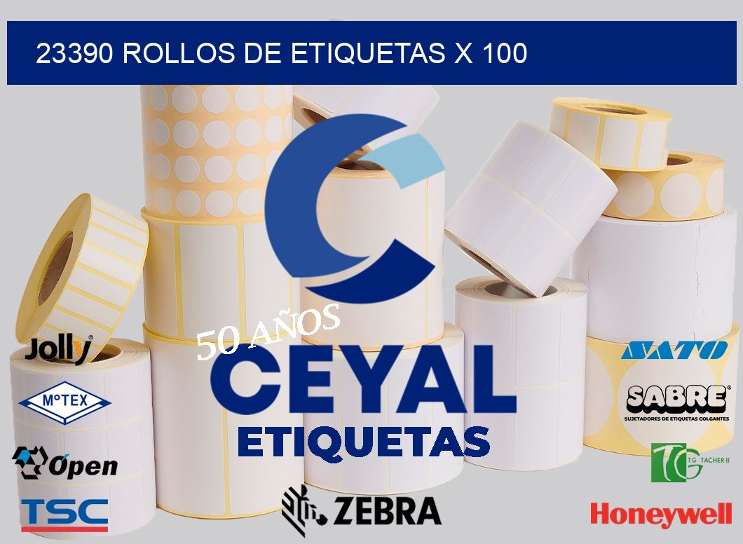 23390 rollos de etiquetas x 100