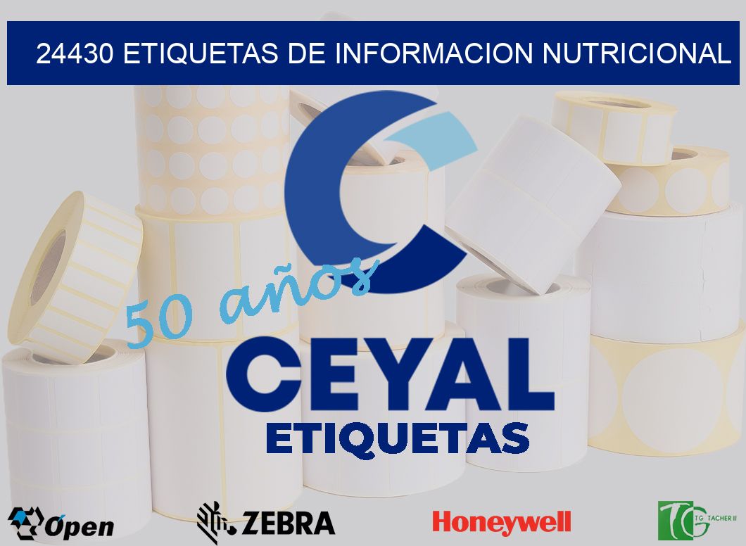 24430 ETIQUETAS DE INFORMACION NUTRICIONAL