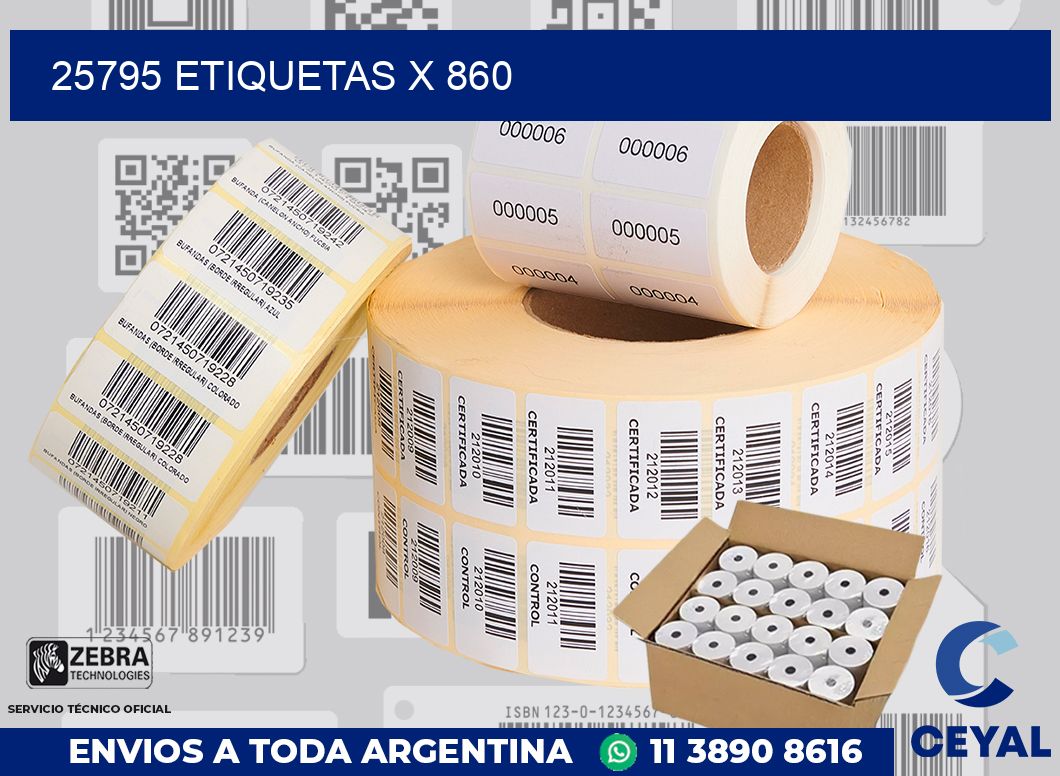 25795 Etiquetas x 860