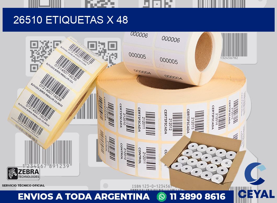 26510 Etiquetas x 48