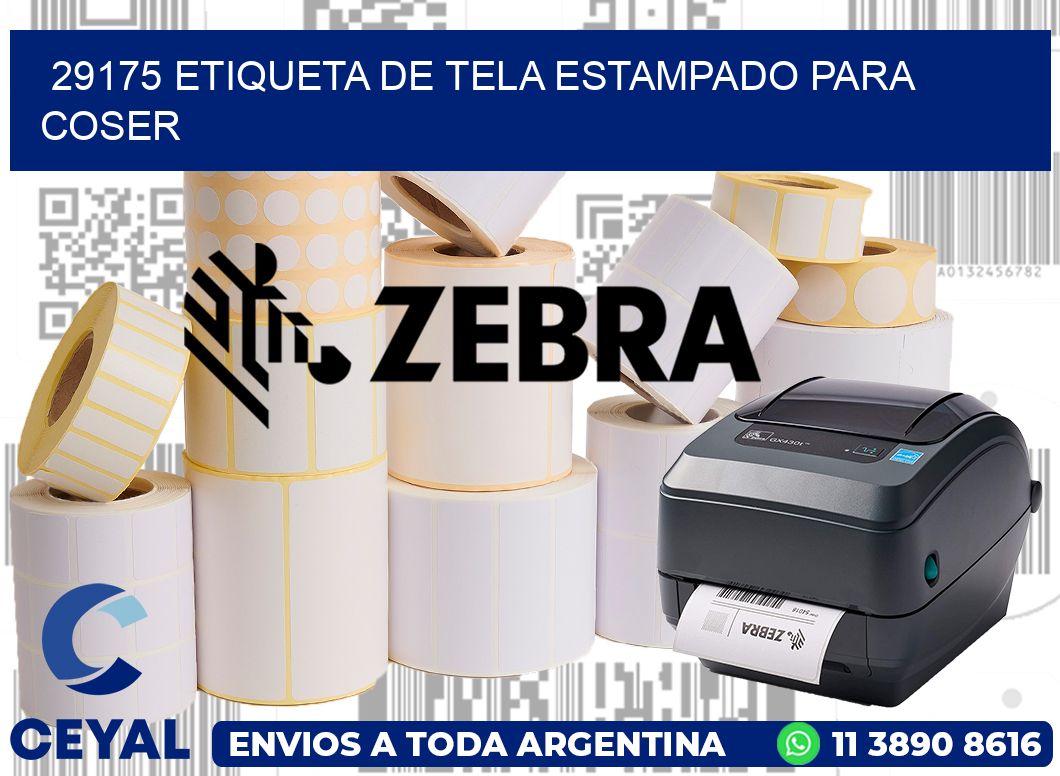 29175 ETIQUETA DE TELA ESTAMPADO PARA COSER