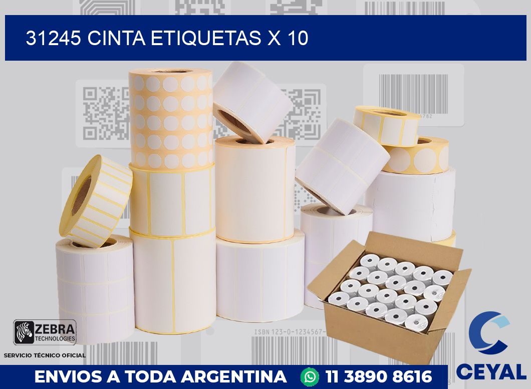 31245 cinta etiquetas x 10