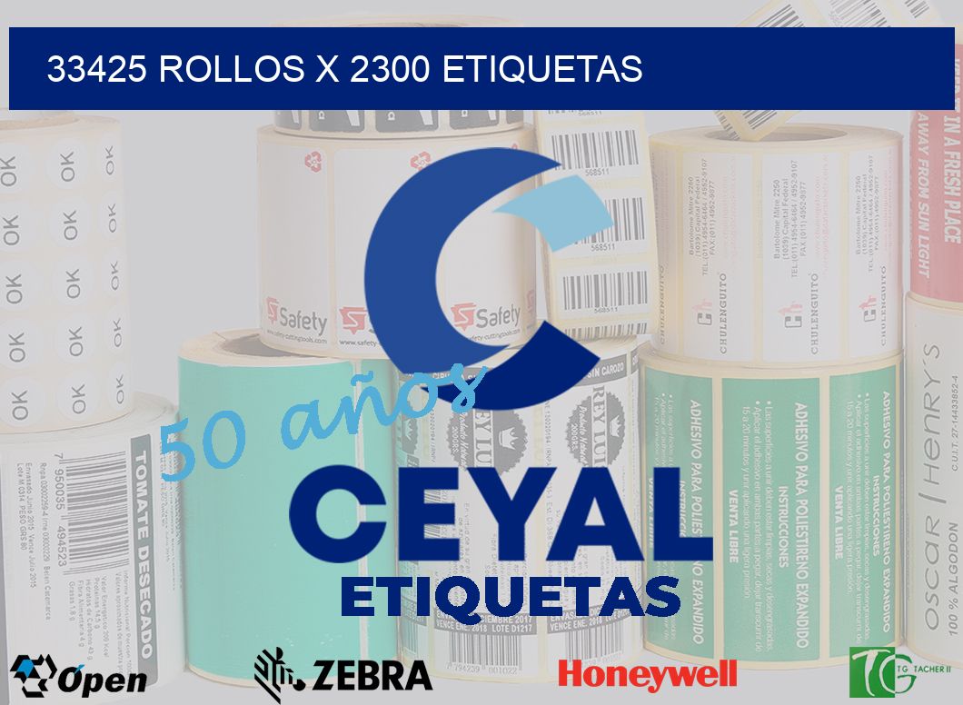 33425 Rollos x 2300 etiquetas