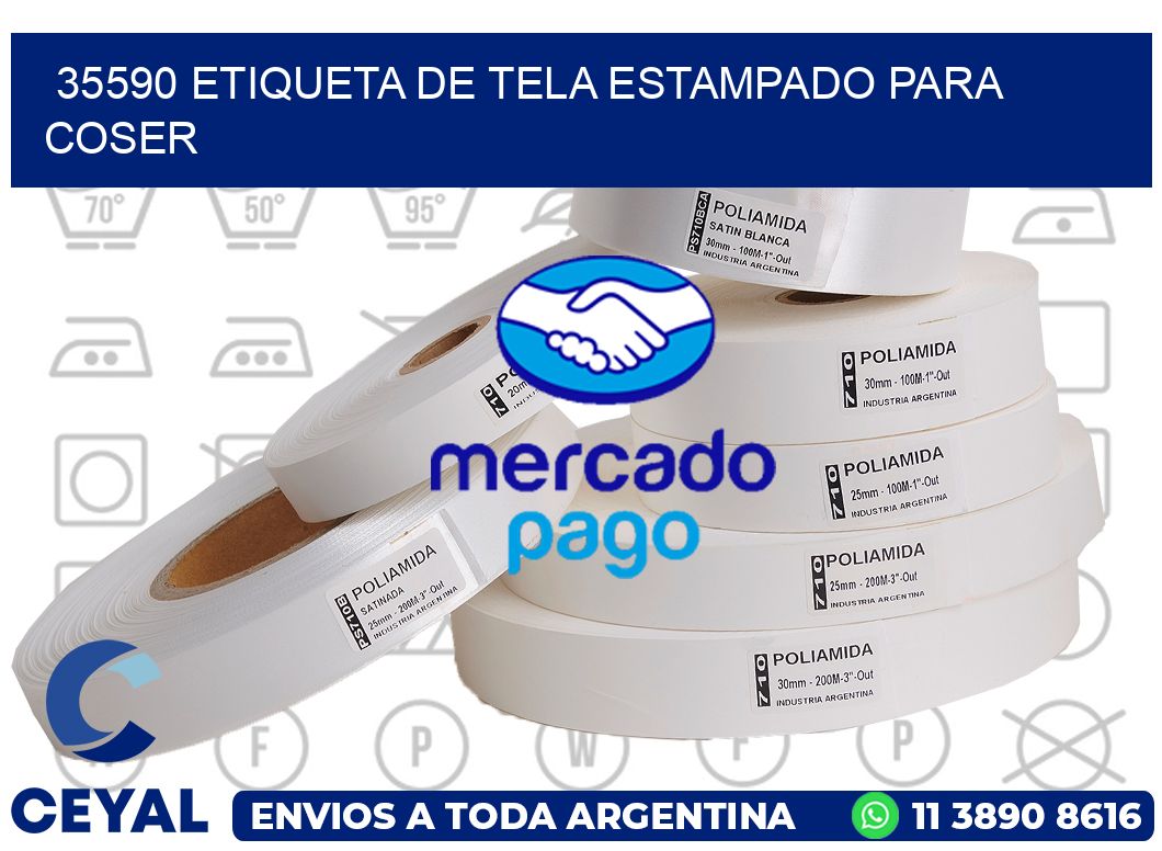 35590 ETIQUETA DE TELA ESTAMPADO PARA COSER