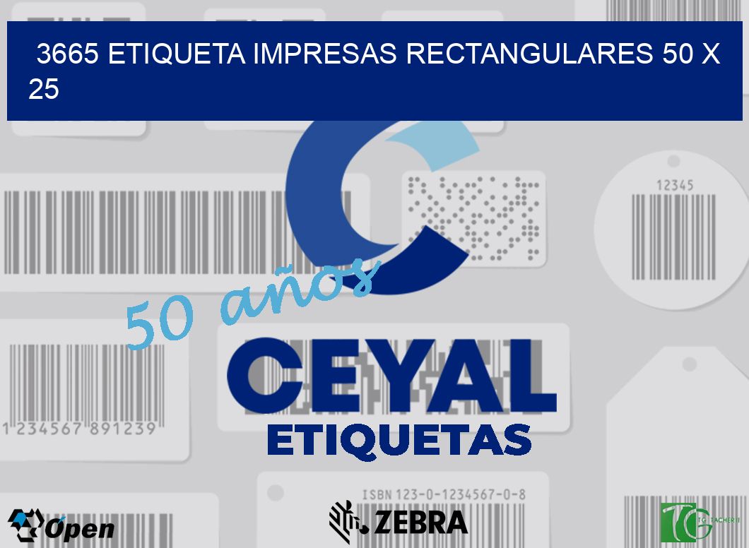 3665 ETIQUETA IMPRESAS RECTANGULARES 50 X 25