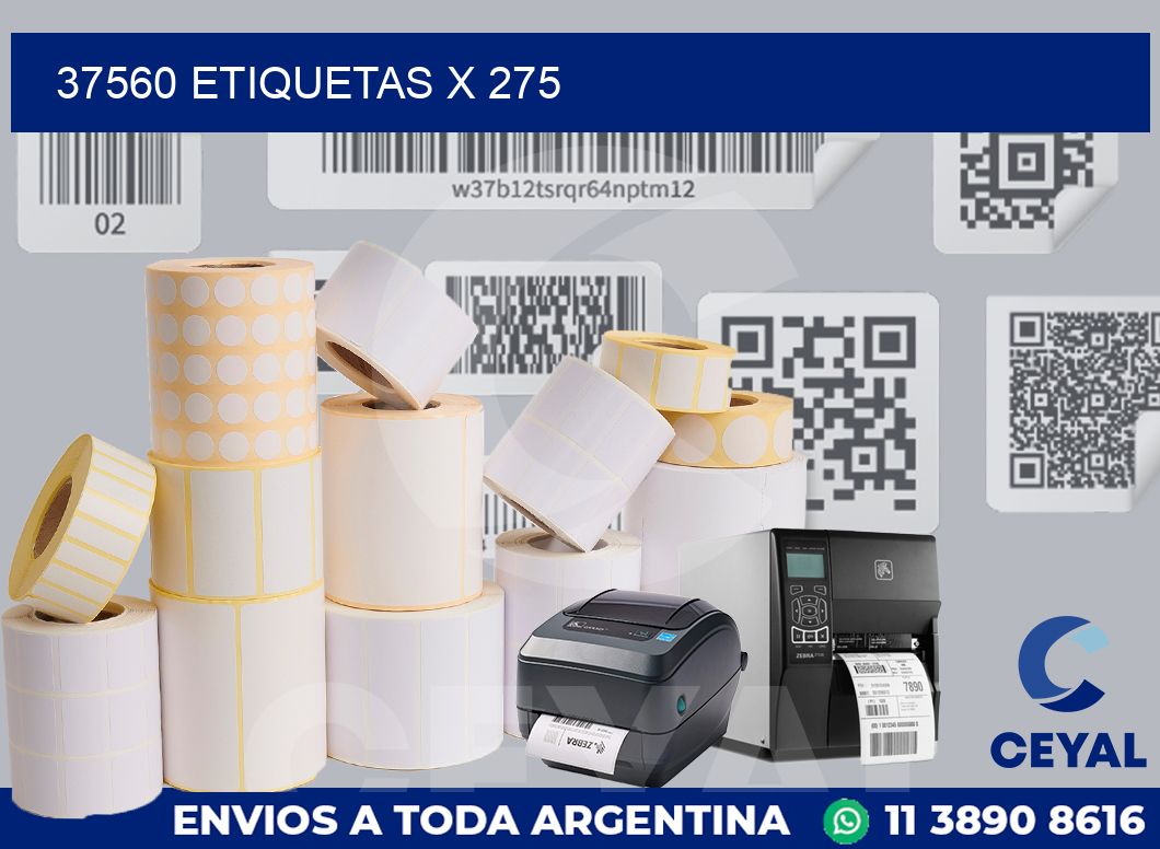 37560 Etiquetas x 275