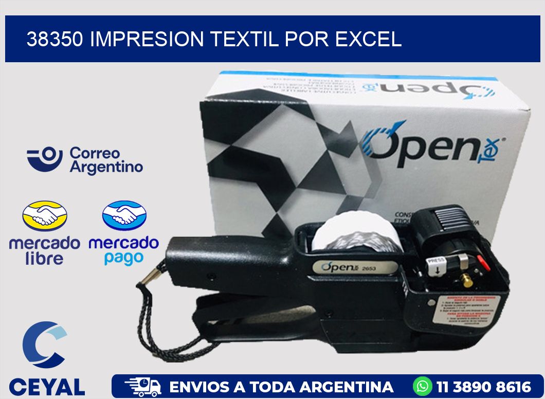 38350 IMPRESION TEXTIL POR EXCEL