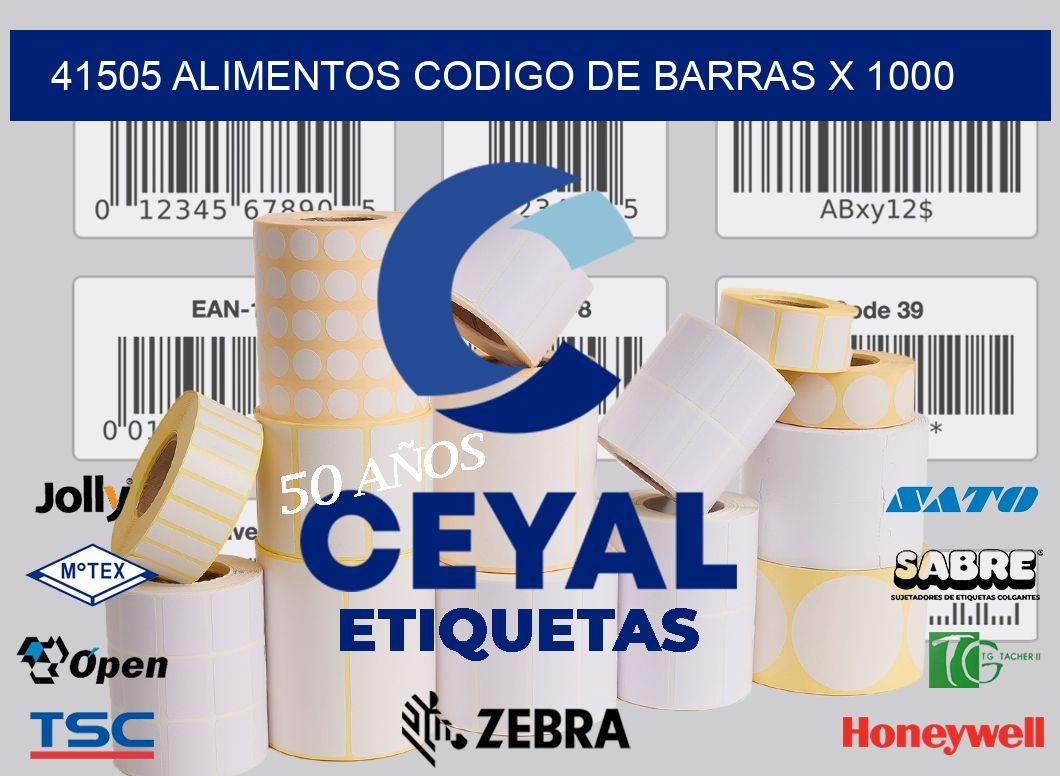 41505 alimentos codigo de barras x 1000