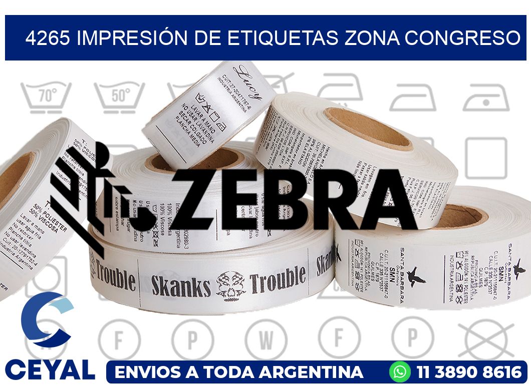 4265 IMPRESIÓN DE ETIQUETAS ZONA CONGRESO