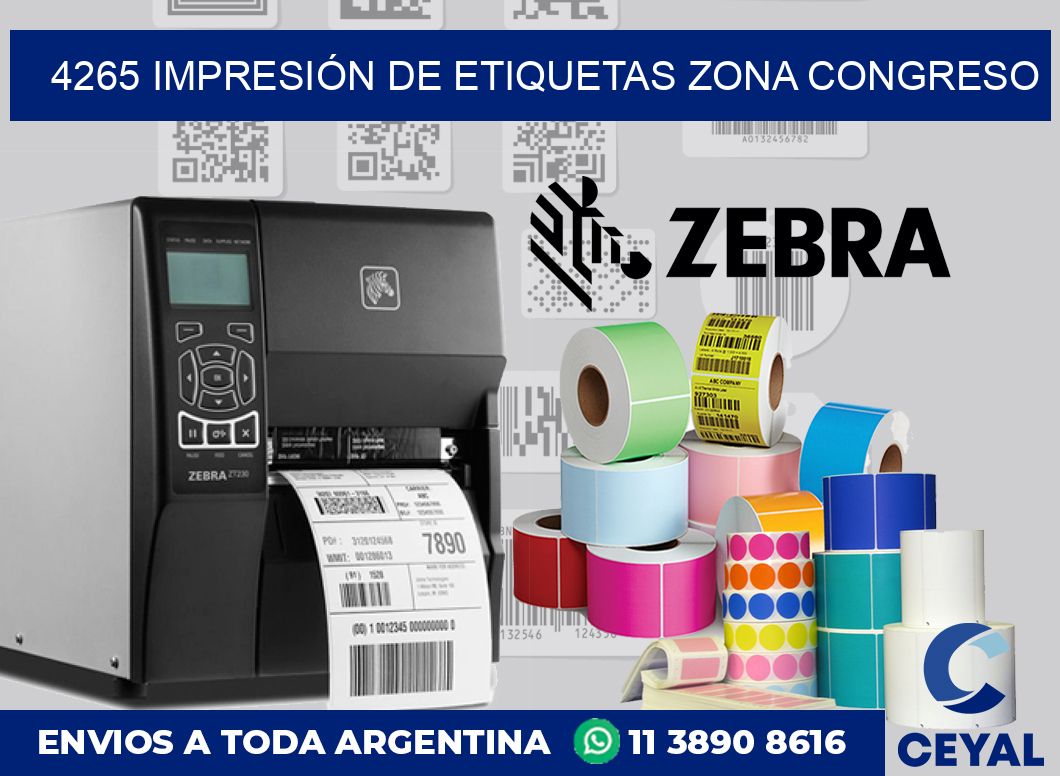 4265 IMPRESIÓN DE ETIQUETAS ZONA CONGRESO