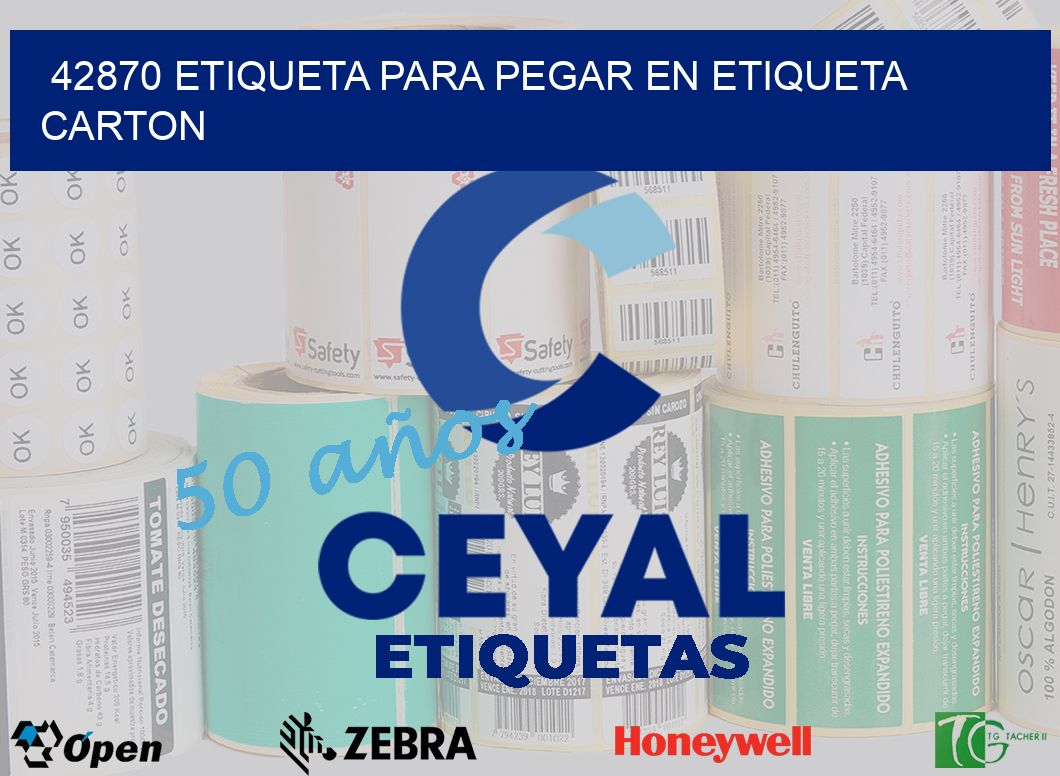 42870 ETIQUETA PARA PEGAR EN ETIQUETA CARTON