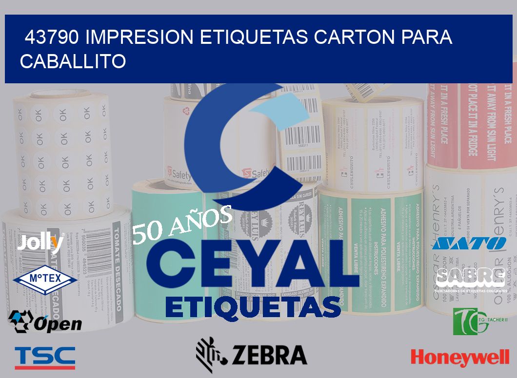 43790 IMPRESION ETIQUETAS CARTON PARA CABALLITO