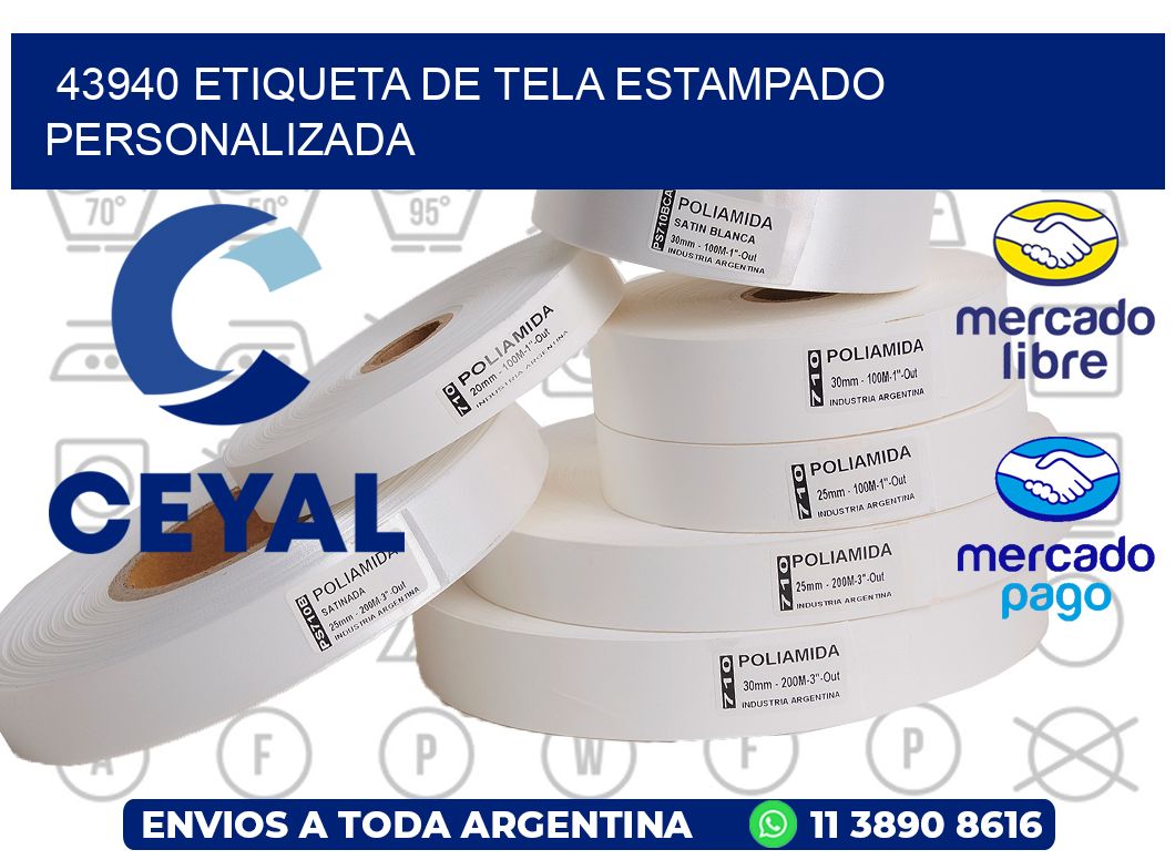 43940 ETIQUETA DE TELA ESTAMPADO PERSONALIZADA