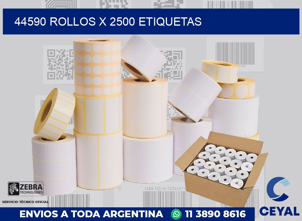 44590 Rollos x 2500 etiquetas