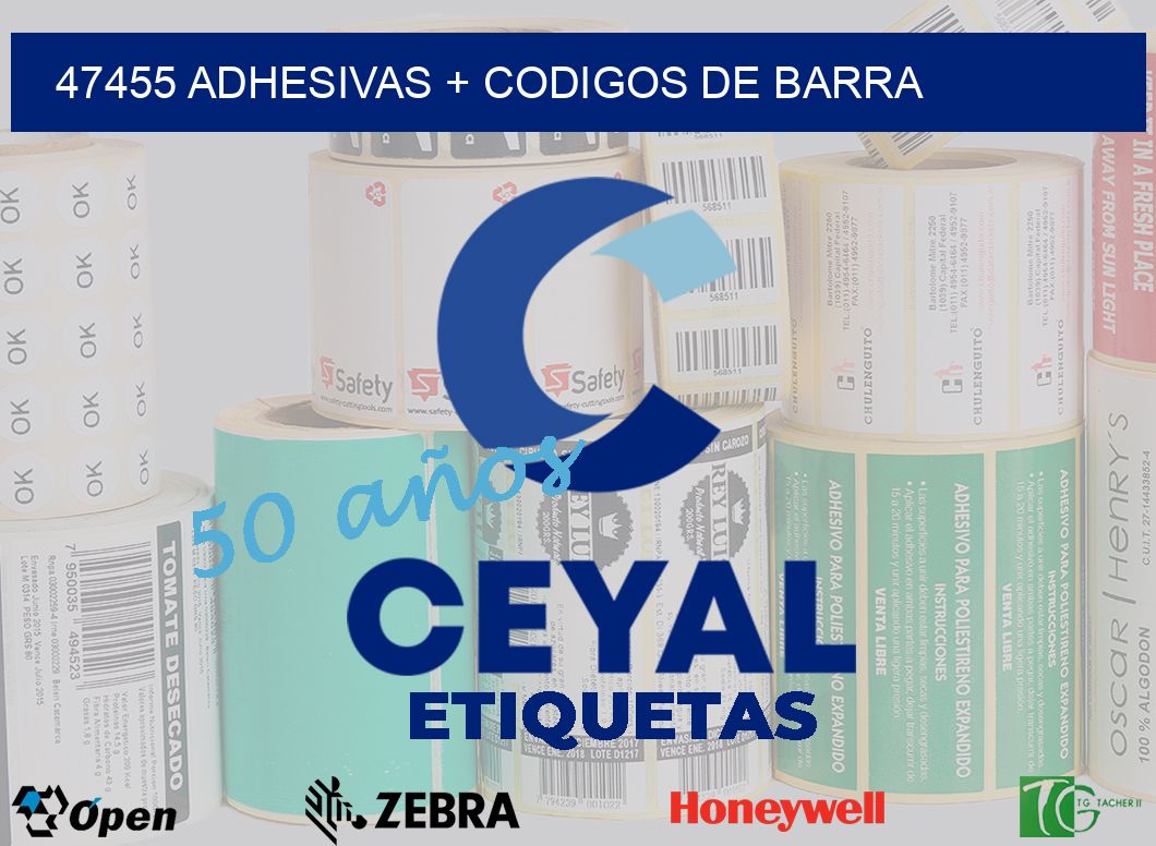 47455 Adhesivas + codigos de barra
