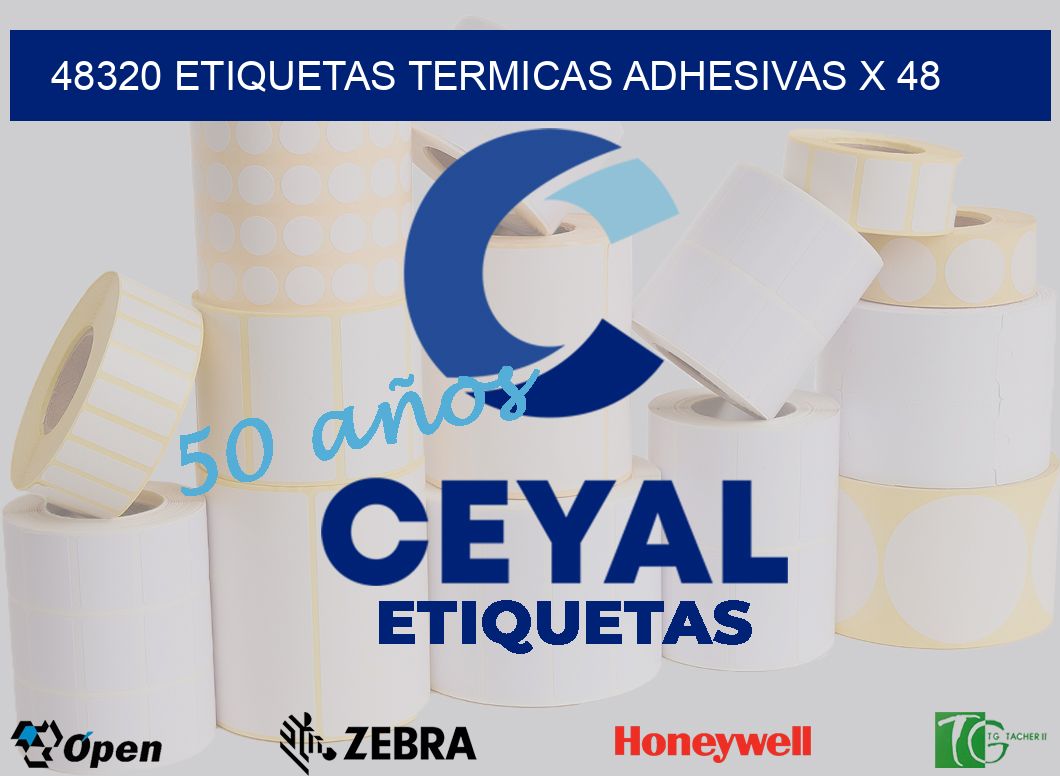 48320 etiquetas termicas adhesivas x 48