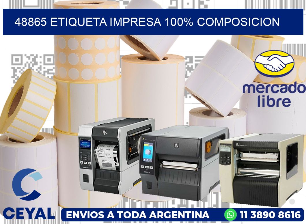 48865 ETIQUETA IMPRESA 100% COMPOSICION