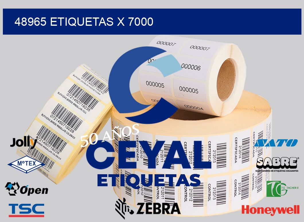 48965 Etiquetas x 7000
