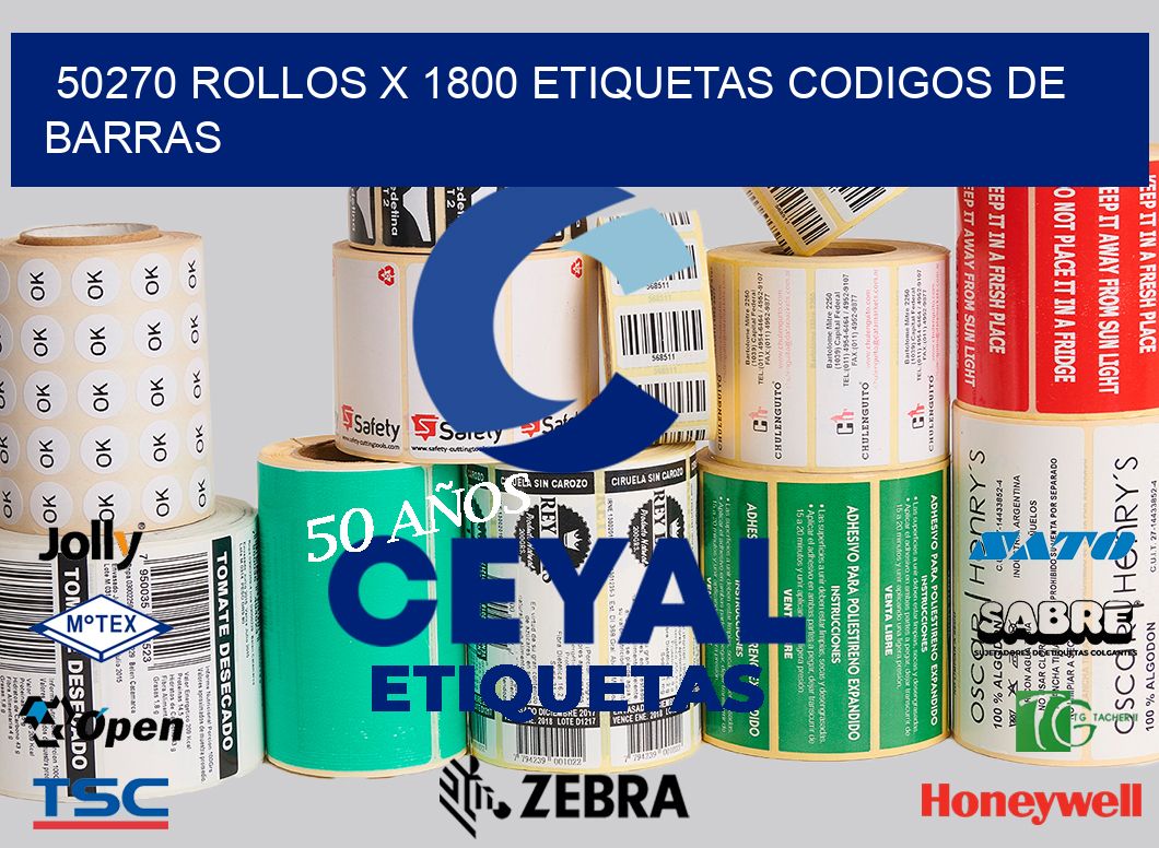 50270 Rollos x 1800 etiquetas codigos de barras