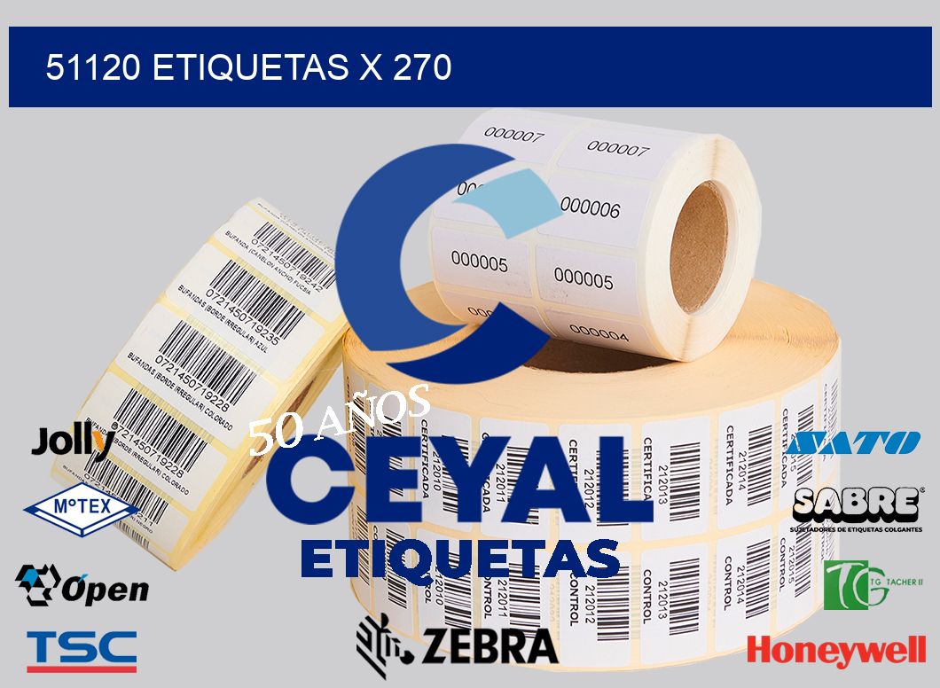 51120 Etiquetas x 270