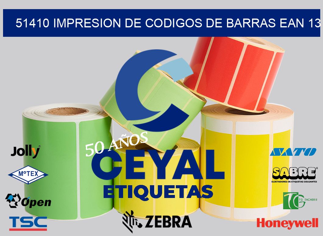51410 IMPRESION DE CODIGOS DE BARRAS EAN 13