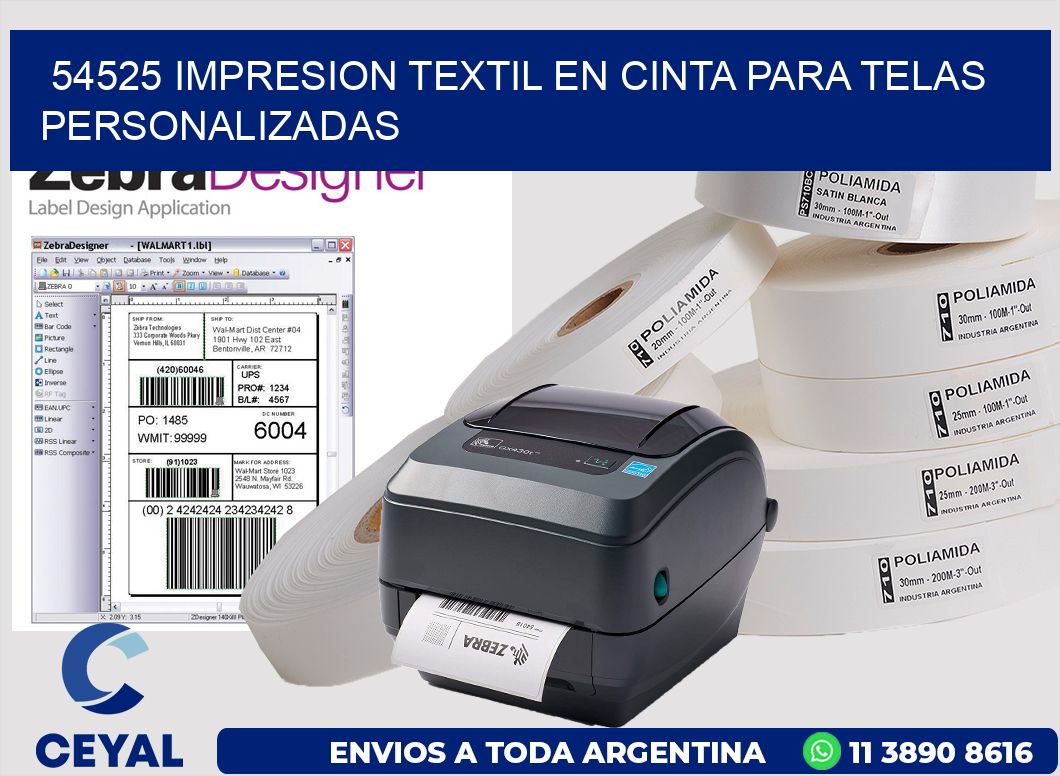 54525 IMPRESION TEXTIL EN CINTA PARA TELAS PERSONALIZADAS