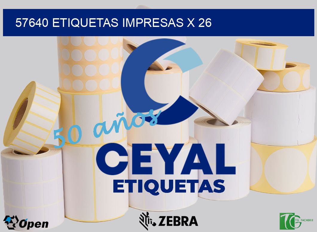 57640 Etiquetas impresas x 26