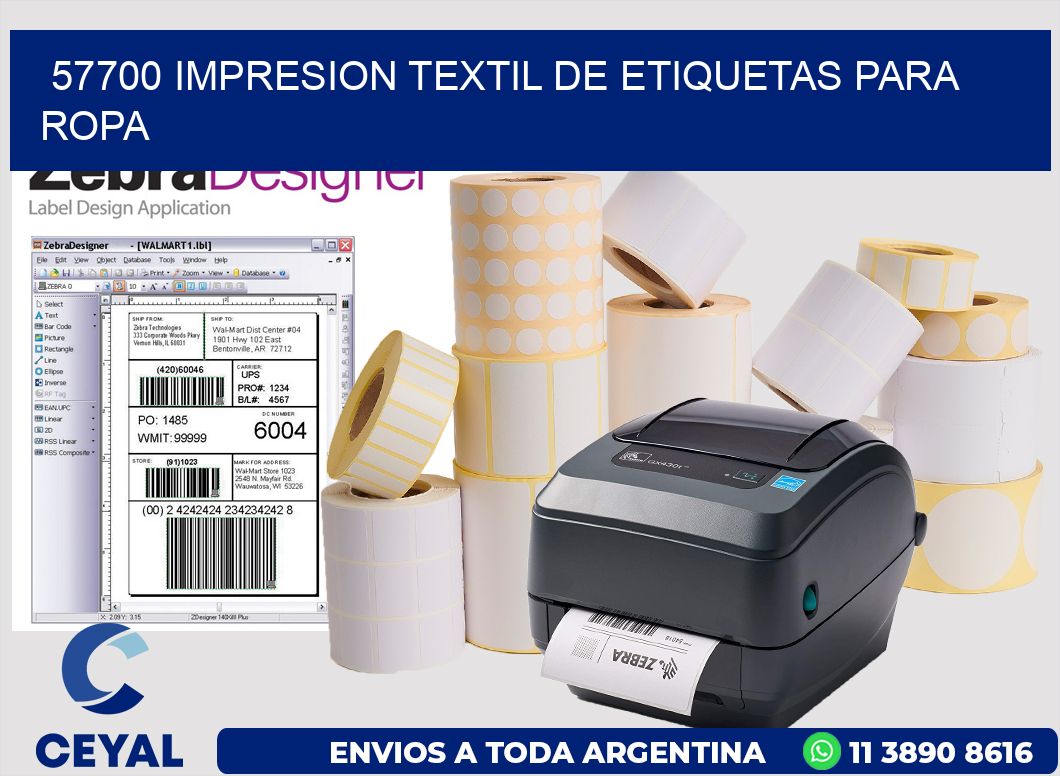 57700 IMPRESION TEXTIL DE ETIQUETAS PARA ROPA