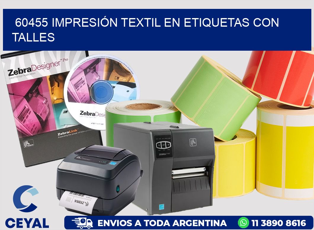 60455 IMPRESIÓN TEXTIL EN ETIQUETAS CON TALLES