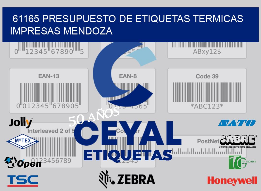 61165 PRESUPUESTO DE ETIQUETAS TERMICAS IMPRESAS MENDOZA