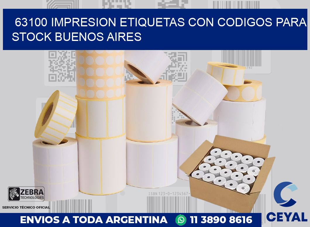 63100 IMPRESION ETIQUETAS CON CODIGOS PARA STOCK BUENOS AIRES