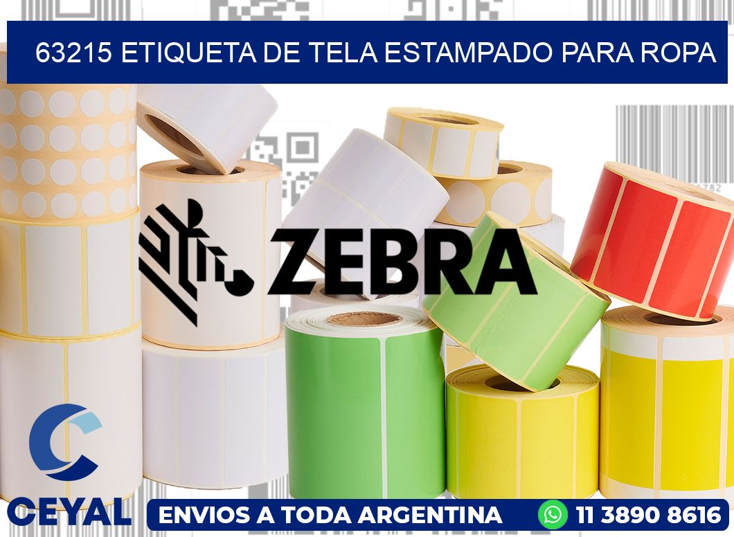 63215 ETIQUETA DE TELA ESTAMPADO PARA ROPA