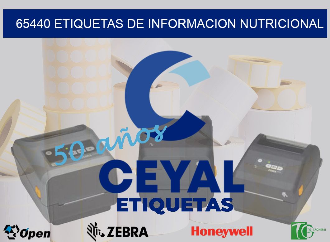 65440 ETIQUETAS DE INFORMACION NUTRICIONAL