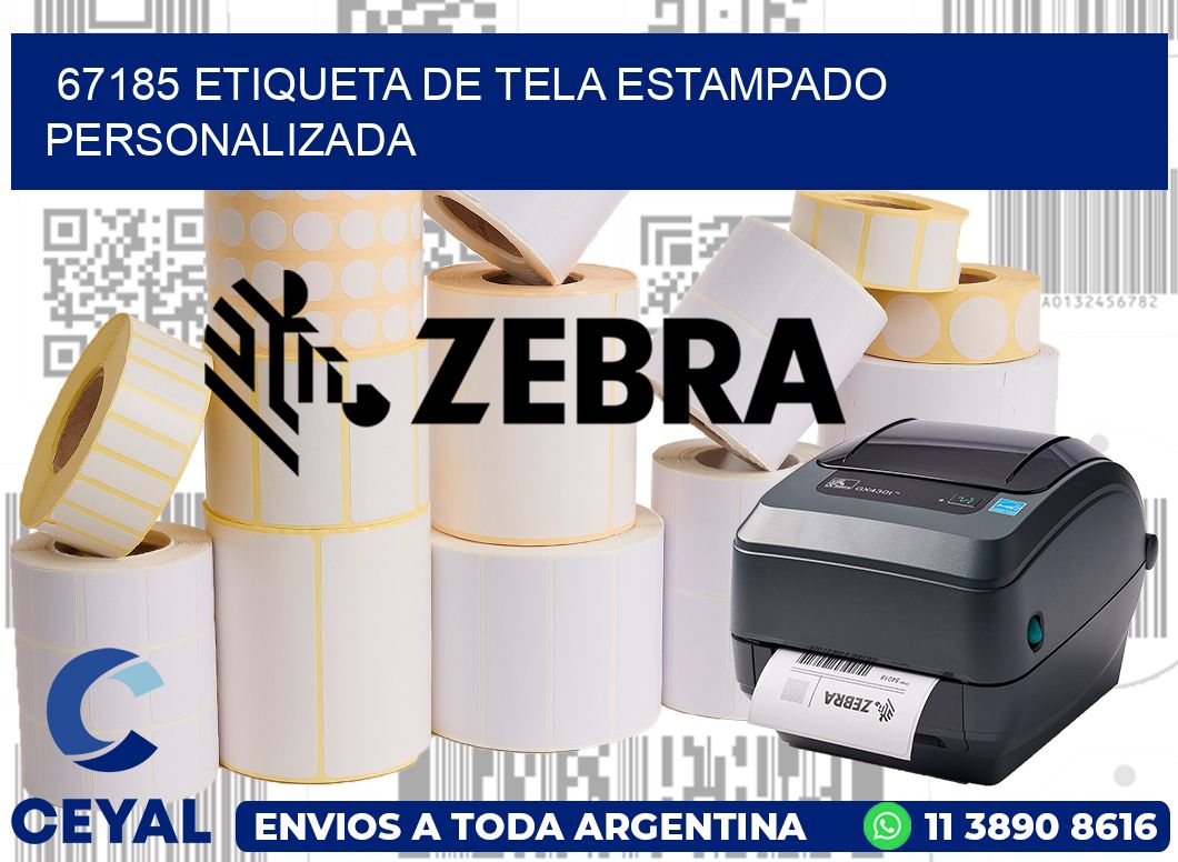 67185 ETIQUETA DE TELA ESTAMPADO PERSONALIZADA