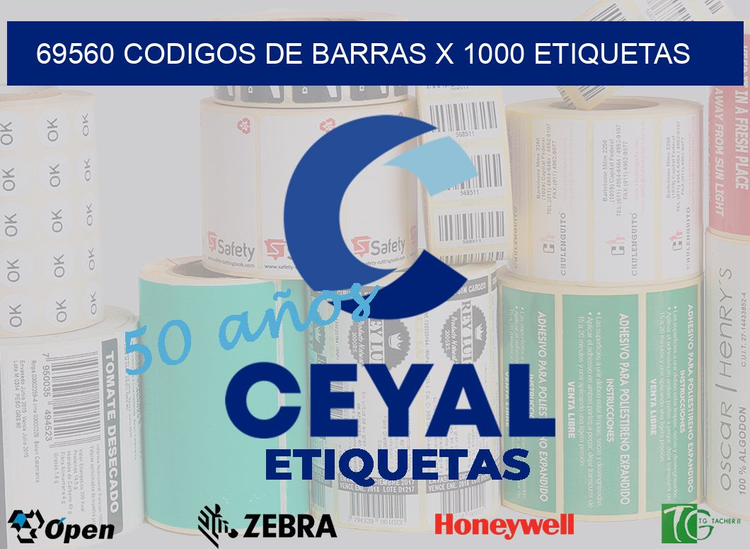 69560 codigos de barras x 1000 etiquetas