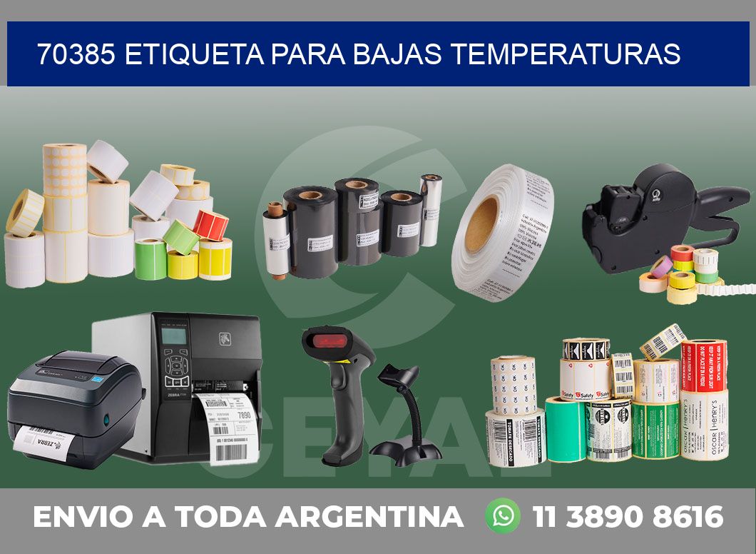 70385 ETIQUETA PARA BAJAS TEMPERATURAS