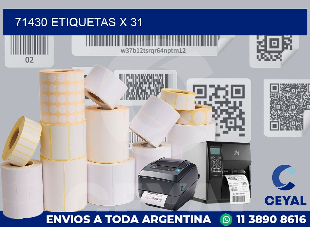71430 Etiquetas x 31