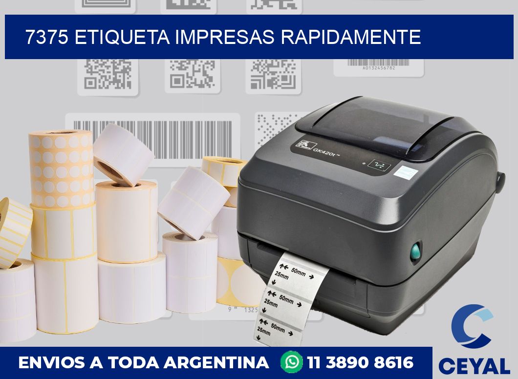 7375 ETIQUETA IMPRESAS RAPIDAMENTE