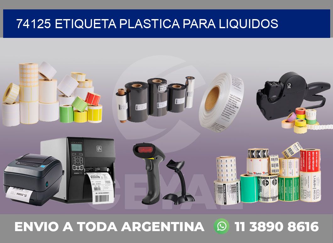 74125 ETIQUETA PLASTICA PARA LIQUIDOS