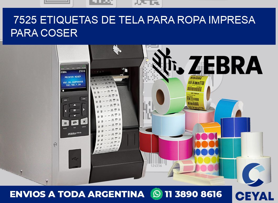 7525 ETIQUETAS DE TELA PARA ROPA IMPRESA PARA COSER